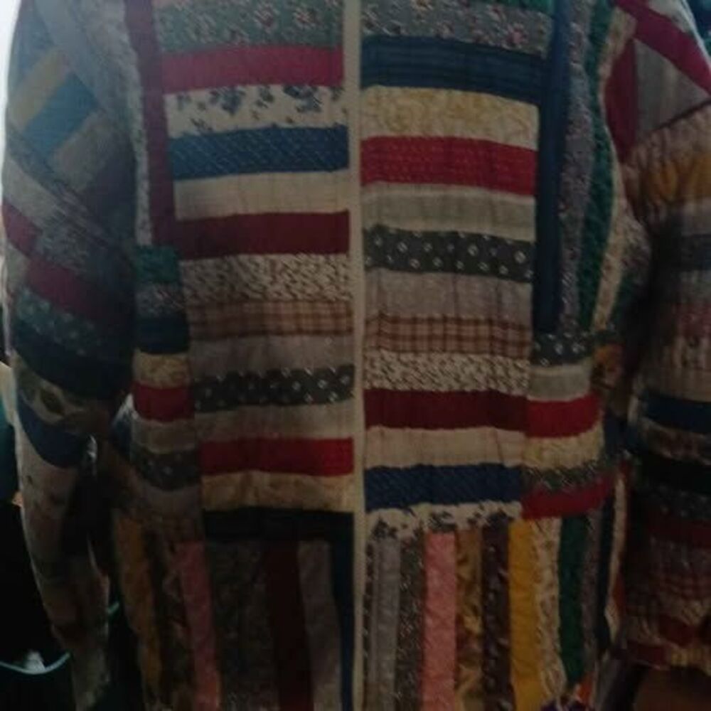 Vintage match Log Cabin Quilted Jacket